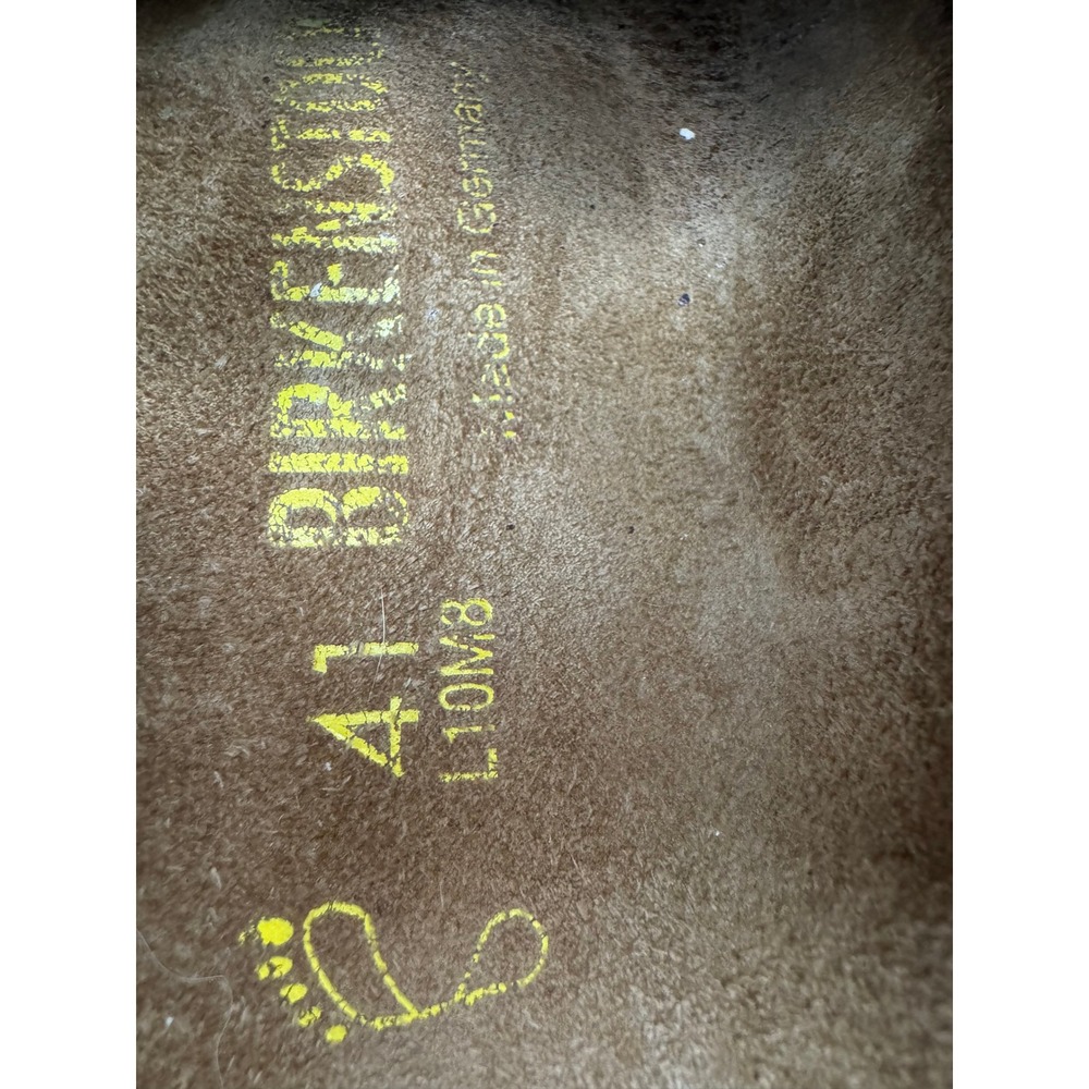 Authentic Birkenstock Boston Suede Clog Size 41 Regular Pre-2017 Yellow Print - Picture 6 of 16
